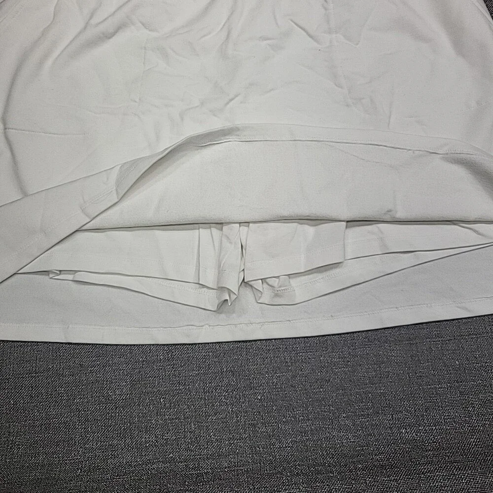 Sport Savvy Womens French Terry Pull On Skort X-Large Size White Skirt w Shorts